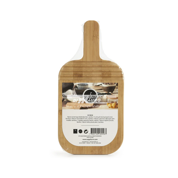 Tagliere Con Manico Rettangolare In Bambù - 26,5 Cm