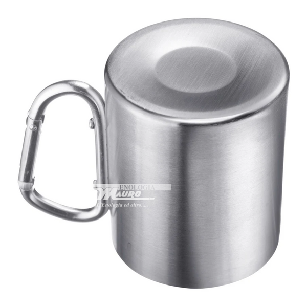 Tazza Con Manico A Moschettone Inox - 300 Ml