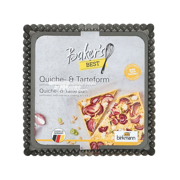 Stampo Quiche, Crostata Perforato - 21x21 Cm