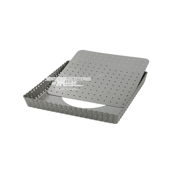 Stampo Quiche, Crostata Perforato - 21x21 Cm