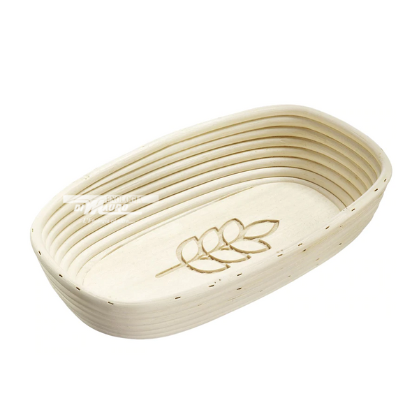 Cesto Di Lievitazione Ovale Con Fodera "Spiga" - Cm 34