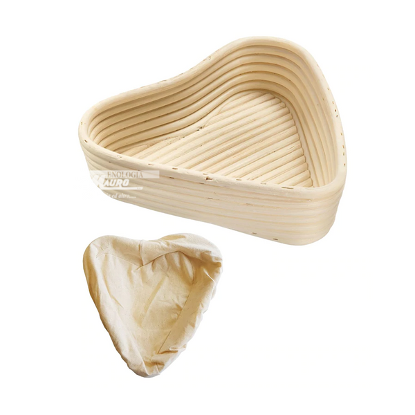 Cesto Di Lievitazione Cuoriforme Con Fodera - Ø 24 Cm