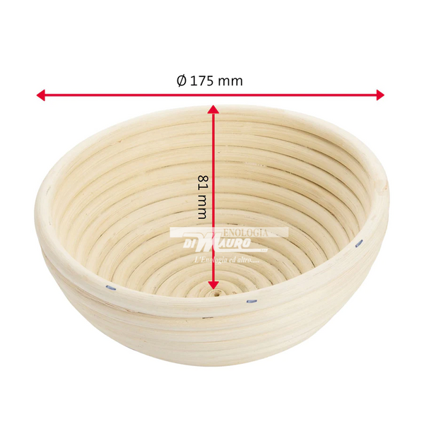 Cesto Di Lievitazione Tondo C/Fodera - Ø 17,5 Cm