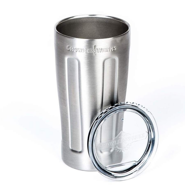 GrowlerWerks uPint™ colore acciaio - 473 ml