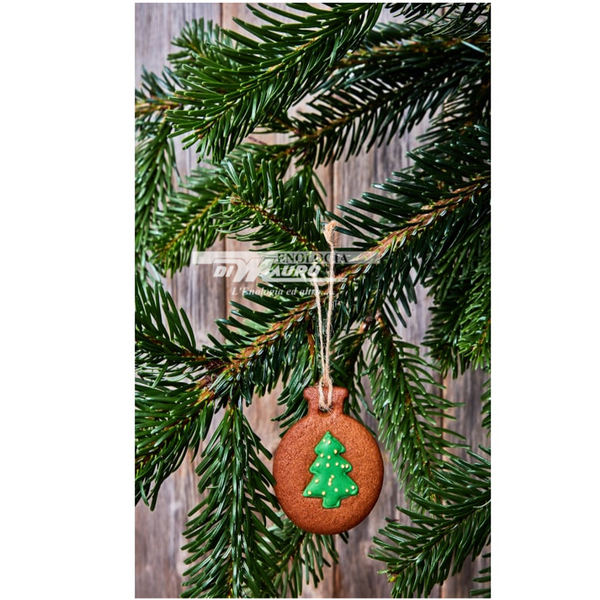 Stampino Palla Di Natale Con Albero - 6 Cm