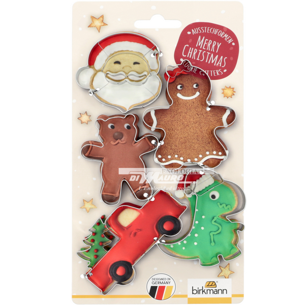 Set 5 Taglia Biscotti Natale - Biege