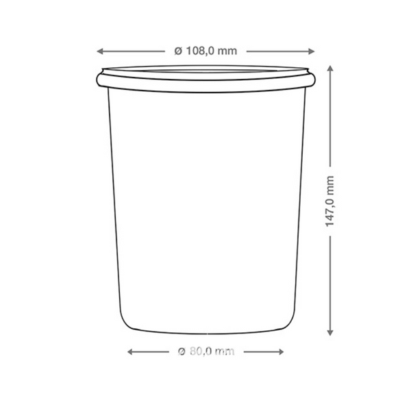 Vaso Weck Cilindrico 850 #743