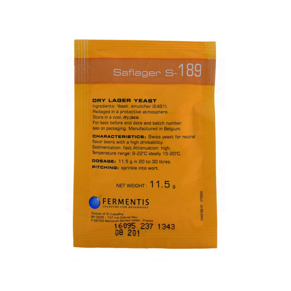 Lievito secco Fermentis SafLager™ S-189 - g 11,5